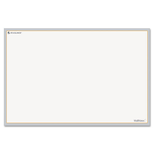 Wallmates Self-Adhesive Dry Erase Writing/planning Surface, 36 X 24, White/gray/orange Sheets, Undated