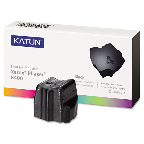 Compatible 108r00604 Solid Ink Stick, 3,400 Page-Yield, Black, 3/box