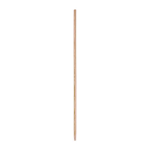 Tapered End Broom Handle, Lacquered Hardwood, 1.13" dia x 54", Natural