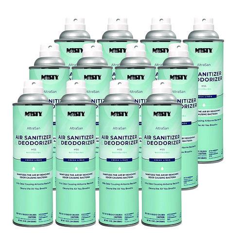 Handheld Air Sanitizer/deodorizer, Fresh Linen, 10 Oz Aerosol Spray, 12/carton