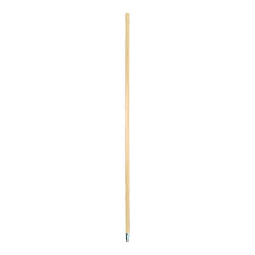 Metal Tip Threaded Hardwood Broom Handle, 0.94" dia x 60", Natural