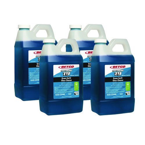 Fastdraw 19 Green Earth Glass Cleaner, Pleasant Scent, 2 L Bottle, 4/carton