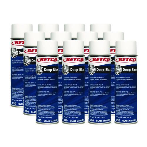 Deep Blue Glass And Surface Cleaner, Characteristic Scent, 19 Oz Aerosol Can, 12/carton