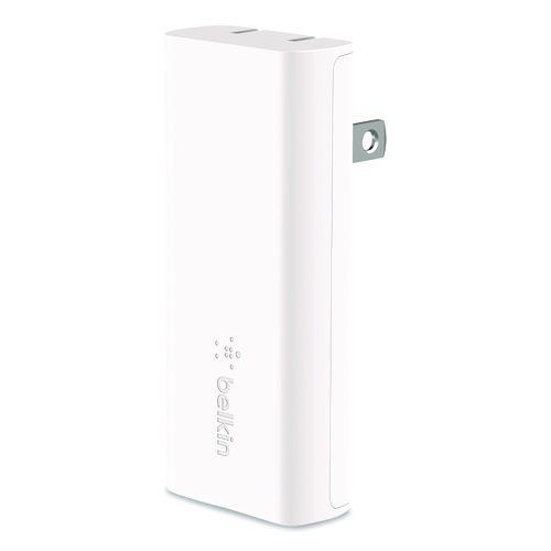 BOOST CHARGE Dual Wall Charger with PPS + USB-C Cable with Lightning Connector, White