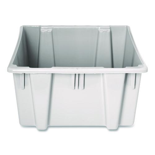 Palletote Box, 11.97 gal, 1.6 cu ft, 15.5" x 19.5" x 13", Gray