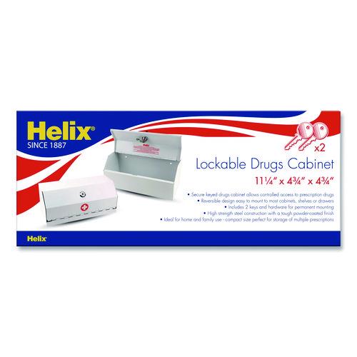 Metal Lockable Wall-Mounted Drug Cabinet,11.5 x 4.24 x 4.75, White
