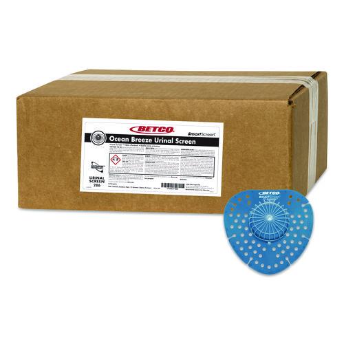 SmartSCREEN Urinal Screen, Ocean Breeze Scent, Blue, 1 lb, 72/Carton