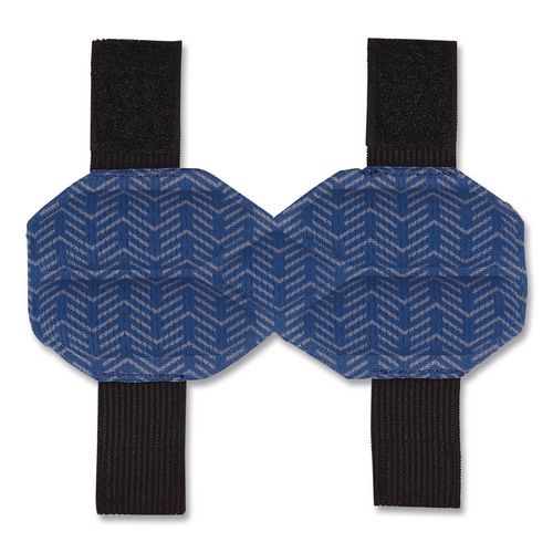 Chill-Its 6613 Hard Hat Cooling Ratchet Pad, 5.5 x 2, Blue, 3/Pack