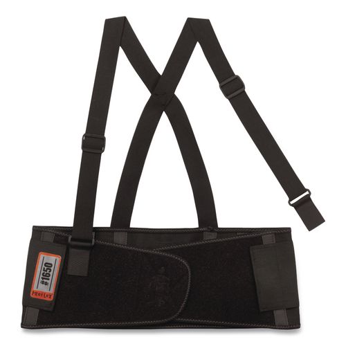 ProFlex 1650 Economy Elastic Back Support Brace, Medium, 30" to 34" Waist, Black
