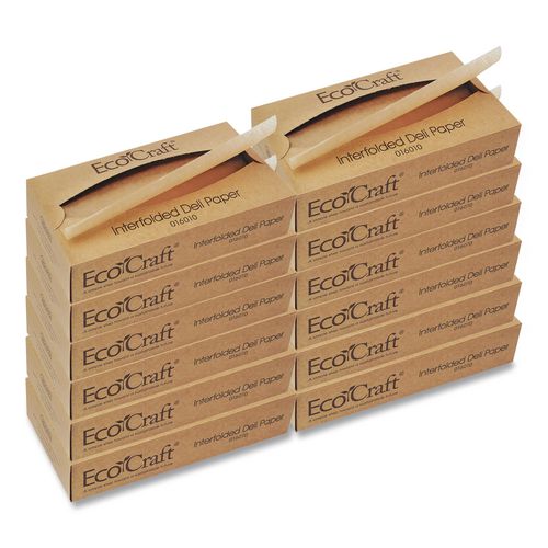 Ecocraft Interfolded Soy Wax Deli Sheets, 10 X 10.75, 500/box, 12 Boxes/carton