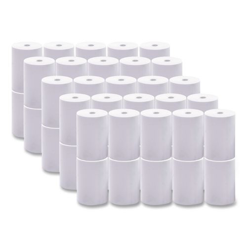 Direct Thermal Printing Thermal Paper Rolls, 2.25" X 75 Ft, White, 50/carton