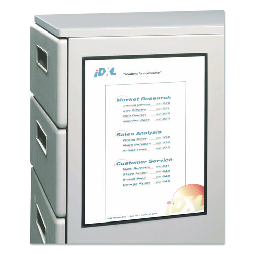 Magnetic Cubicle Keepers Display Holders, 9.2 x 11.69, Magnetic Mount, Clear, 2/Pack
