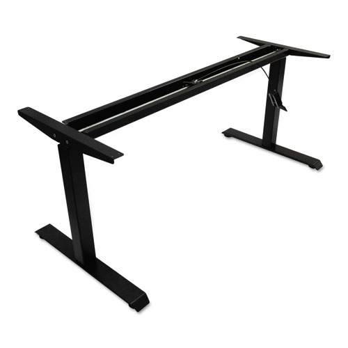 Alera AdaptivErgo Sit-Stand Pneumatic Height-Adjustable Table Base, 59.06" x 28.35" x 26.18" to 39.57", Black