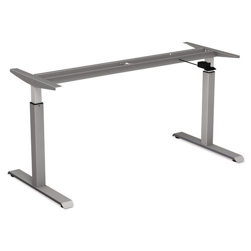 Alera AdaptivErgo Sit-Stand Pneumatic Height-Adjustable Table Base, 59.06" x 28.35" x 26.18" to 39.57", Gray