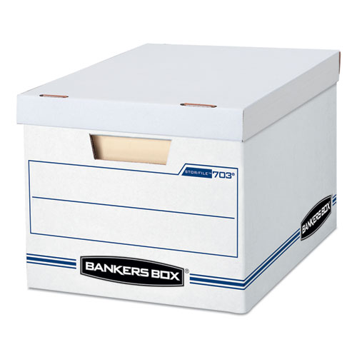 Stor/file Basic-Duty Storage Boxes, Letter/legal Files, 12" X 16.25" X 10.5", White, 20/carton