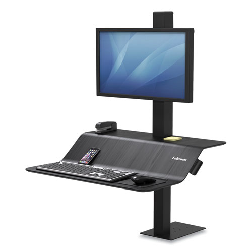 Lotus Ve Sit-Stand Workstation, 29" X 28.5" X 27.5" To 42.5", Black