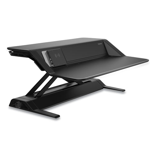 Lotus Dx Sit-Stand Workstation, 32.75" X 24.25" X 5.5" To 22.5", Black