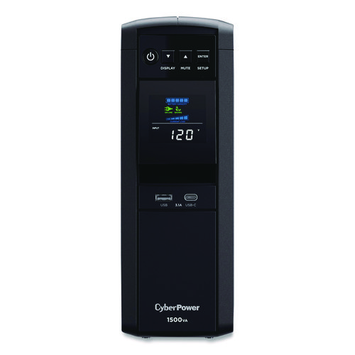 PFC Sinewave CP1500PFCLCD UPS Battery Backup, 12 Outlets, 1,500 VA, 1,030 J
