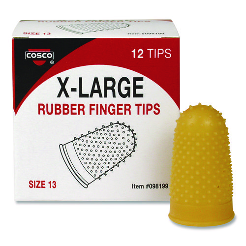 Fingertip Pads, Size 13, Extra Large, Amber, 12/pack