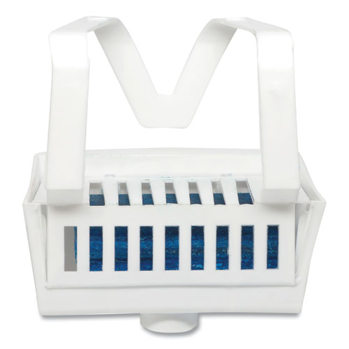 Non-Para Toilet Bowl Block, Lasts 30 Days, Evergreen Scent, White, 12/box