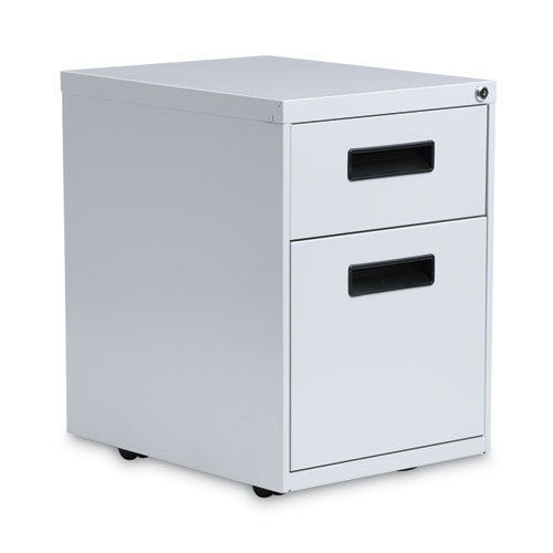 File Pedestal, Left Or Right, 2-Drawers: Box/file, Legal/letter, Light Gray, 14.96" X 19.29" X 21.65"
