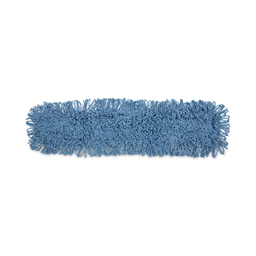 Dust Mop Head, Cotton/synthetic Blend, 36 X 5, Looped-End, Blue