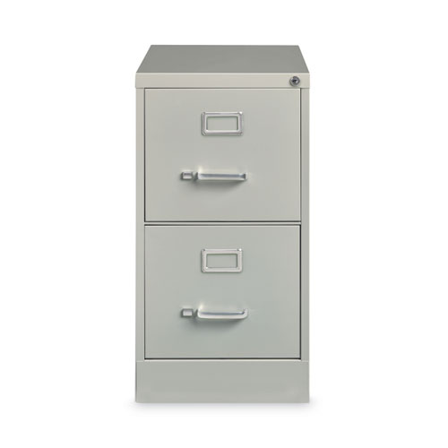 Two-Drawer Economy Vertical File, Letter-Size File Drawers, 15" x 26.5" x 28.37", Light Gray