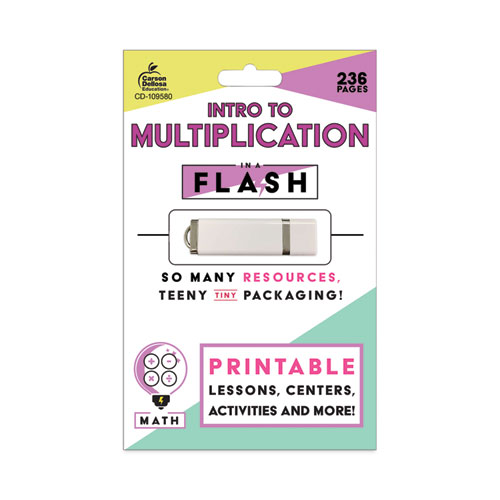In a Flash USB, Intro to Multiplication, Grades 2 to 4 (Ages 7 to 9), 236 Pages