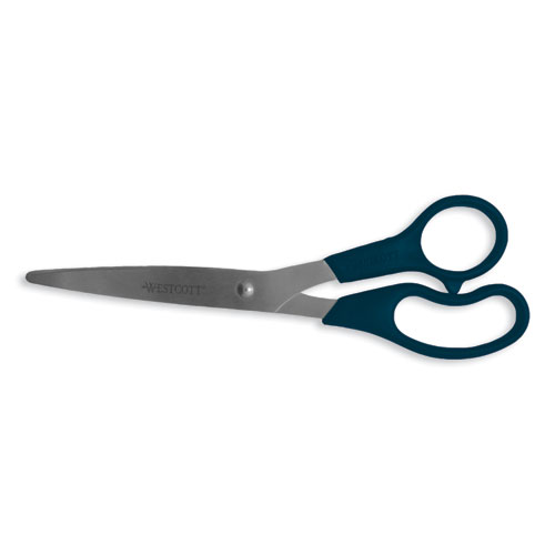 Value Line Stainless Steel Shears, 8" Long, 3.5" Cut Length, Offset Black Handle