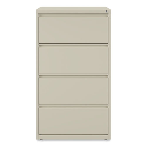 Lateral File, 4 Legal/Letter-Size File Drawers, Putty, 30" x 18.63" x 52.5"