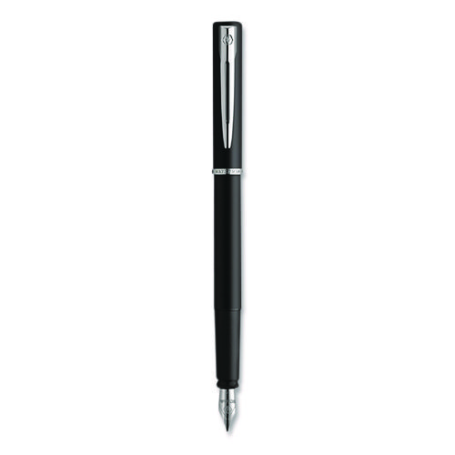 Allure Fountain Pen, Fine Point, Blue Ink, Black/Silver Barrel