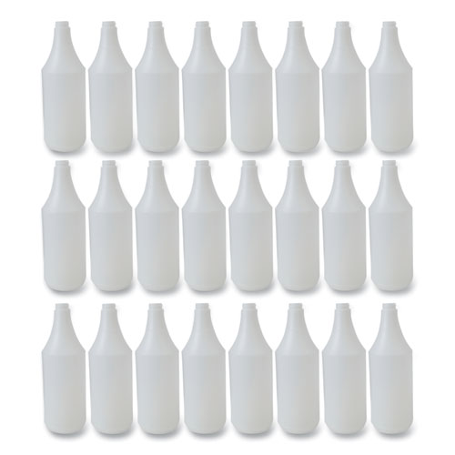 Embossed Plastic Spray Bottle, 32 oz, Clear, 24/Carton