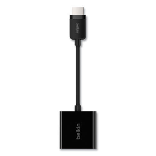 Hdmi To Vga Adapter With Micro-Usb Power, 9.8", Black