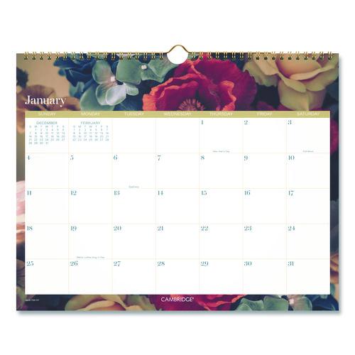 Midnight Garden Monthly Wall Calendar, 15 x 12, Floral Artwork, 12-Month (Jan-Dec): 2026
