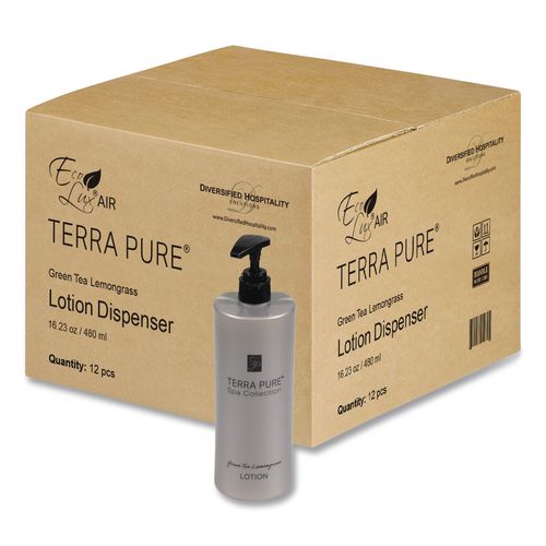 Terra Pure Body Lotion Air Pump, 16.23 oz Bottle, 12/Carton
