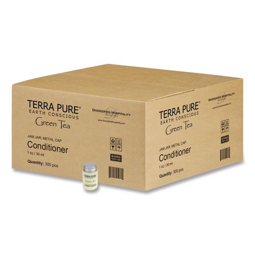 Terra Pure Conditioner Jam Jar, Green Tea Lemongrass, 1 oz Jar, 300/Carton