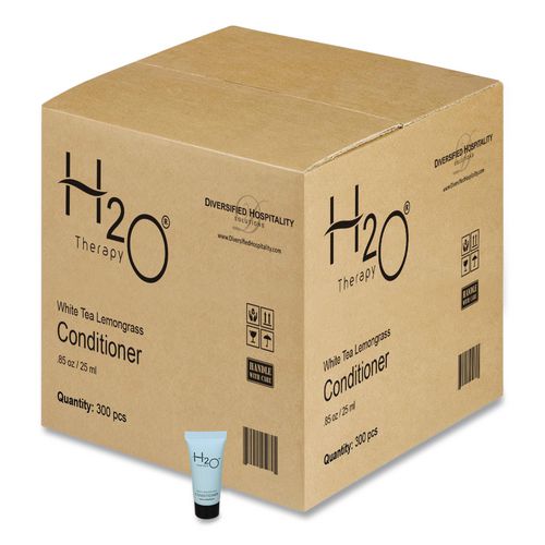 H2O Therapy Conditioner Single Use, White Tea and Lemongrass, 0.85 oz Tube, 300/Carton