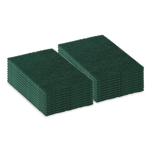 90-96 Medium Duty Hand Cleaning Pad, 6 x 9, Green, 20/Carton