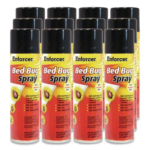 Bed Bug Spray, For Bed Bugs/Dust Mites/Lice/Moths, 14 oz Aerosol Spray, 12/Carton