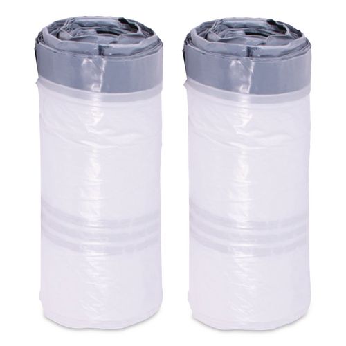 Drawstring Kitchen Bags/Liners, Drawstring, 13 gal, 24" x 28", White, 50 Bags/Roll, 2 Rolls/Carton
