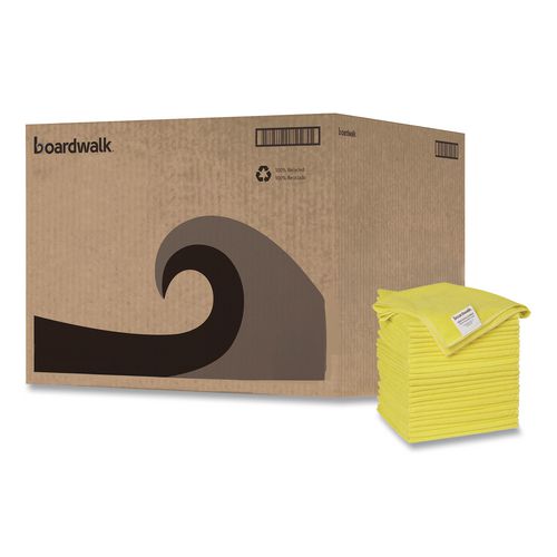 Microfiber Cleaning Cloths, 16 X 16, Yellow, 24/pack