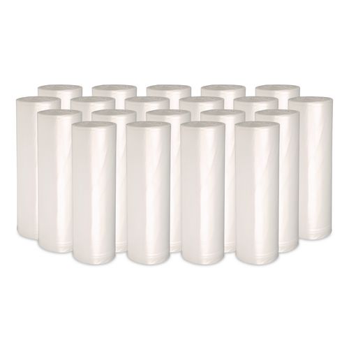 High-Density Can Liners, 16 gal, 6 mic, 24" x 33", Natural, Perforated Roll, 50 Bags/Roll, 20 Rolls/Carton