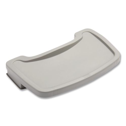 Sturdy Chair Microban Youth Seat Tray for Rubbermaid Commercial Youth Seats, 18.5 x 11.5 x 3.25, Plastic, Platinum