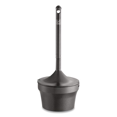 Aladdin Smokers' Station, Round, Steel, 4.5 gal, 16 dia x 38.75, Charcoal