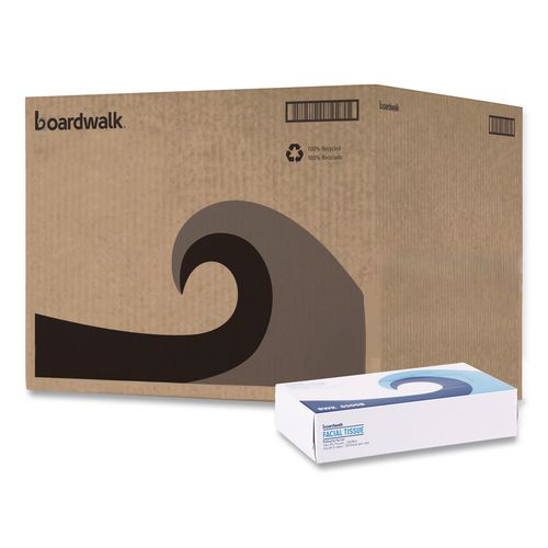 Office Packs Facial Tissue, Flat Box, 2-Ply, White, 100 Sheets/Box, 30 Boxes/Carton